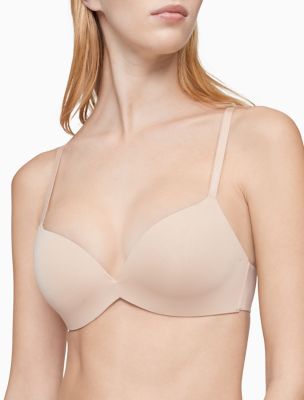 Calvin Klein Women's Form Push Up Bra, Bare, 36D