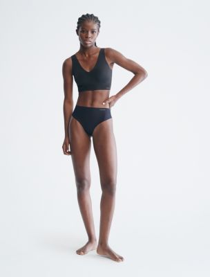 Invisibles Lightly Lined V-Neck Bralette + High Waist Thong