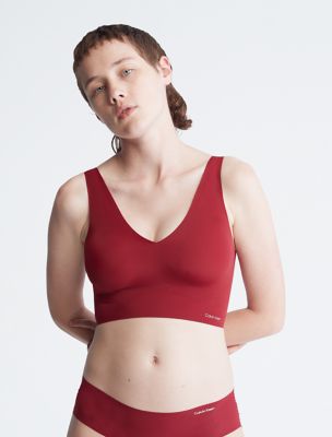 Invisibles Lightly Lined V-Neck Bralette, Red Carpet