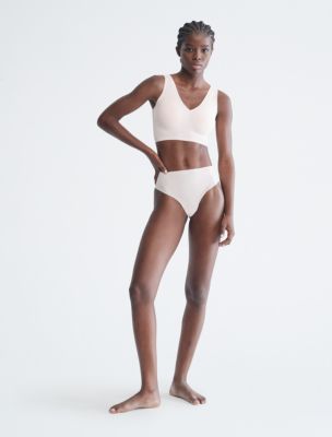 Invisibles V-Neck Bralette + High Waist Thong