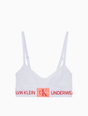 monogram logo unlined triangle bralette