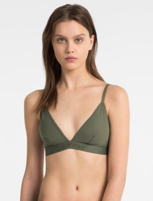 calvin klein tonal logo unlined triangle bra