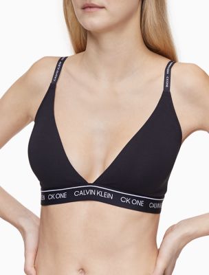 000QF6501E Calvin Klein CK One Recycled Unlined Triangle Bra - 000QF6501E  Blue Shadow