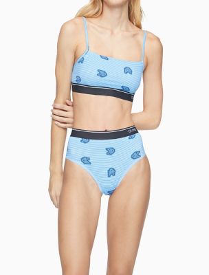 CK ONE Micro Unlined Wirefree Bralette, Rembered Stripe Blue