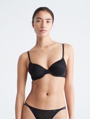 Soutien-gorge demi-buste légèrement doublé en dentelle Marquisette