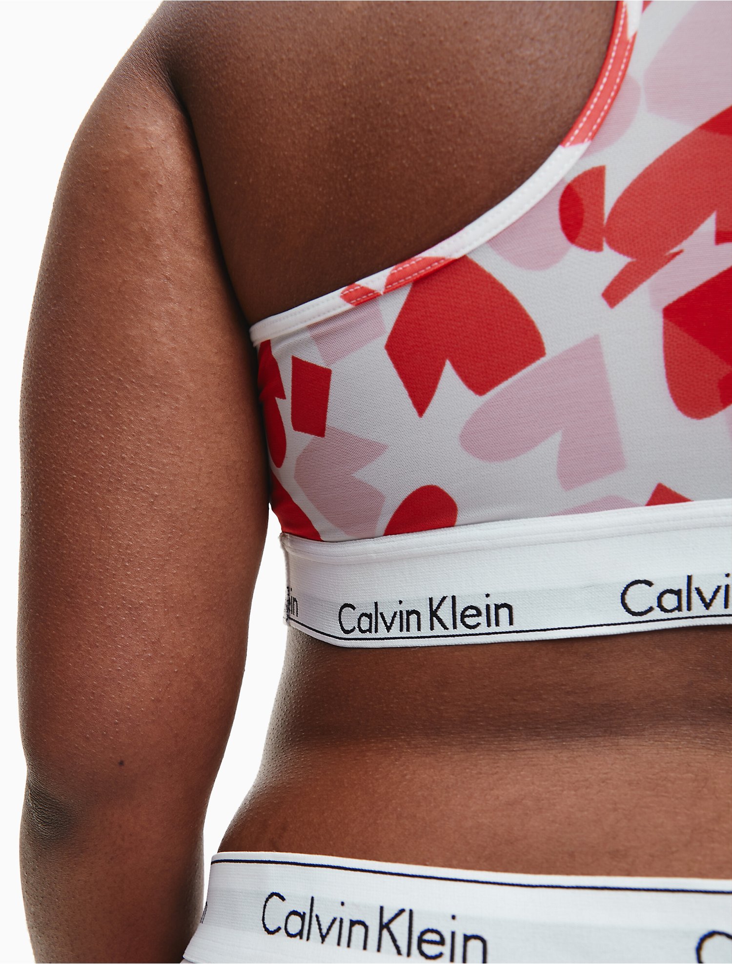 Modern Cotton Plus Heart Print Unlined Bralette | Calvin Klein® USA