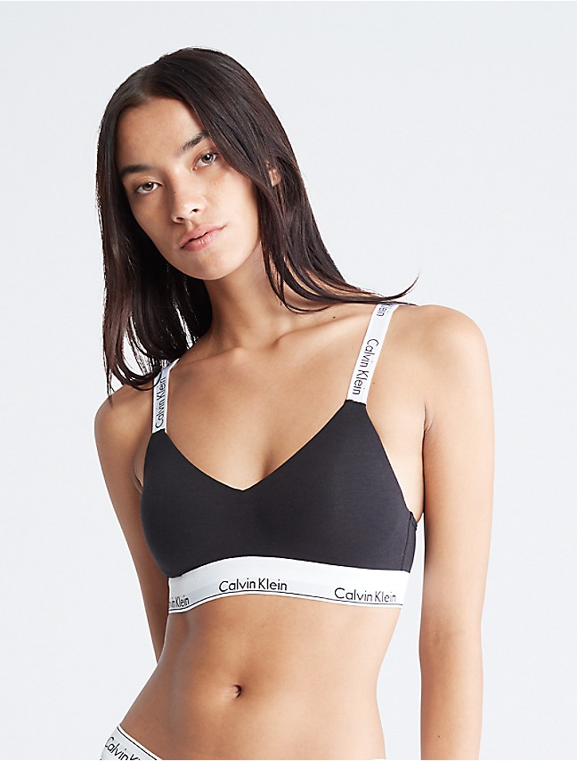 Calvin Klein NYMPH'S THIGH Modern Cotton Lightly Lined Bralette, US Large 