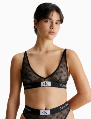 Calvin Klein 1996 V-Day Cotton Stretch Unlined Triangle Bralette