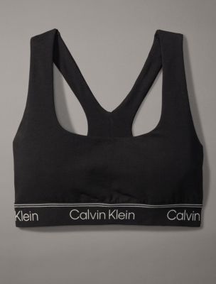 Calvin Klein Women's Modern Flex Reversible Unlined Bralette, Storm  Heather, Large