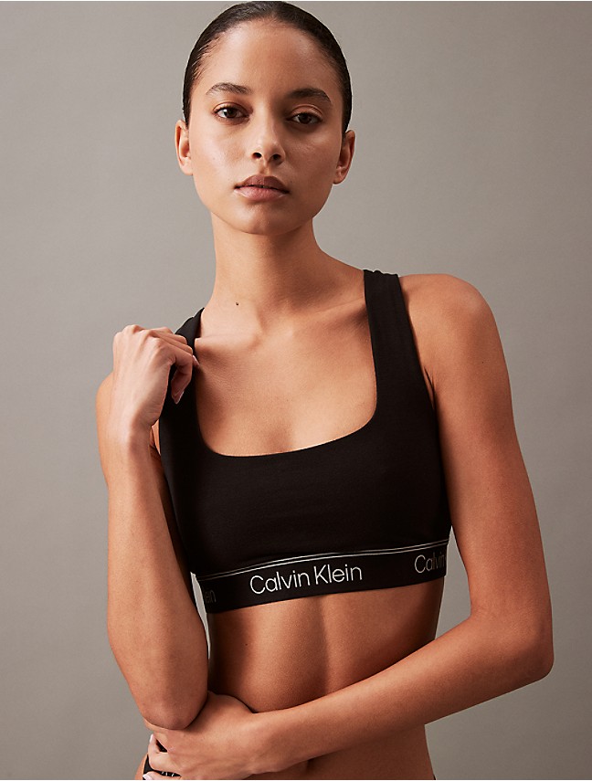 Calvin Klein Women`s Modern Cotton Bralette and Bikini 2 Piece Set,  Black(qf6633-002)/White, Large : : Clothing, Shoes & Accessories