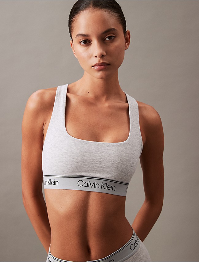 Calvin Klein CK One Glitter Mesh Unlined Bralette Bra Women's Size MEDIUM  New