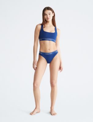 Buy Calvin Klein Unlined Sports Bra In Blue