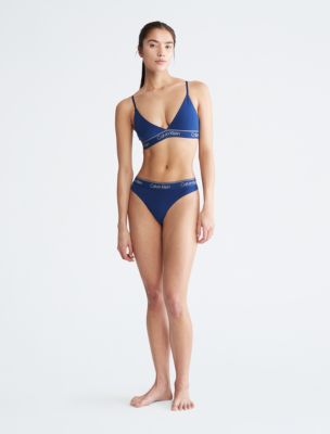 Calvin Klein Athletic Lightly Lined Triangle Bralette + Thong