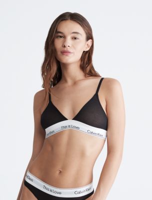 Calvin Klein Underwear Modern Cotton Pride Unlined Bra in Black