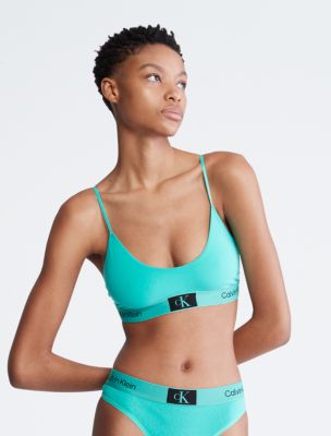 Calvin Klein 1996 Cotton Stretch Unlined Bralette, Fresh Peppermint