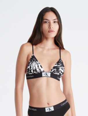 Calvin klein triangle bralette black on sale