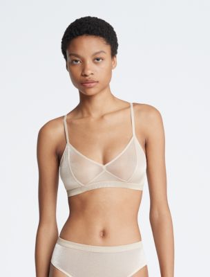 Calvin Klein Seductive Comfort Stretch-lace Underwired Plunge Bra