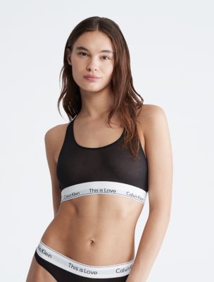 Calvin Klein Women's Pride Modern Cotton Bralette, Black, Small :  : Clothing, Shoes & Accessories