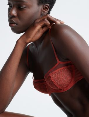 Intimate Portal Women's Lumiere Luxury Lace Unlined Balconette Bra