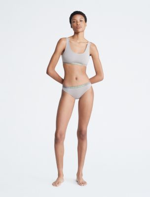 Future Shift Unlined Scoopneck Bralette + Bikini, 