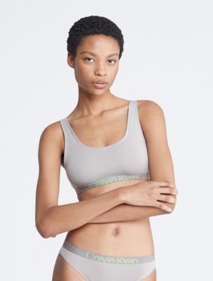 Buy Calvin Klein Underwear Grey Logo Regular Fit Bra for Women