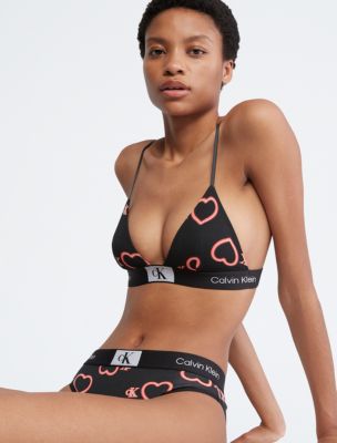 Calvin Klein 1996 Lace Unlined Triangle Bralette - ShopStyle Bras