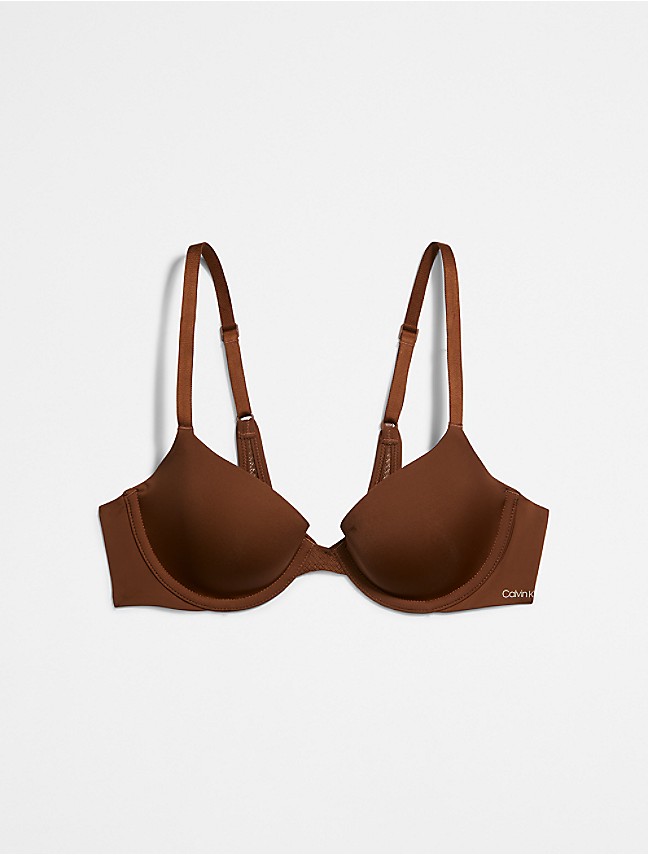 Calvin Klein Womens Perfectly Fit Flex Lightly Lined Perfect Coverage T- Shirt Bra 34A Cedar 