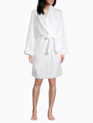 calvin klein plush shawl collar robe