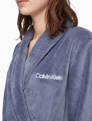 Shawl Collar Logo Belted Sleep Robe Calvin Klein USA