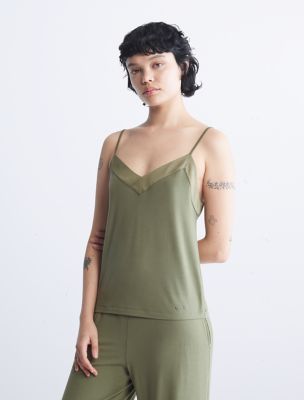Calvin Klein Womens Modal Satin Lounge and Sleep Camisole Shirt :  : Clothing, Shoes & Accessories