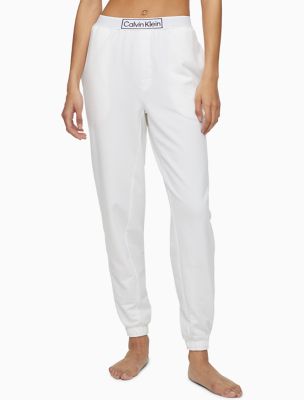 White calvin shop klein joggers