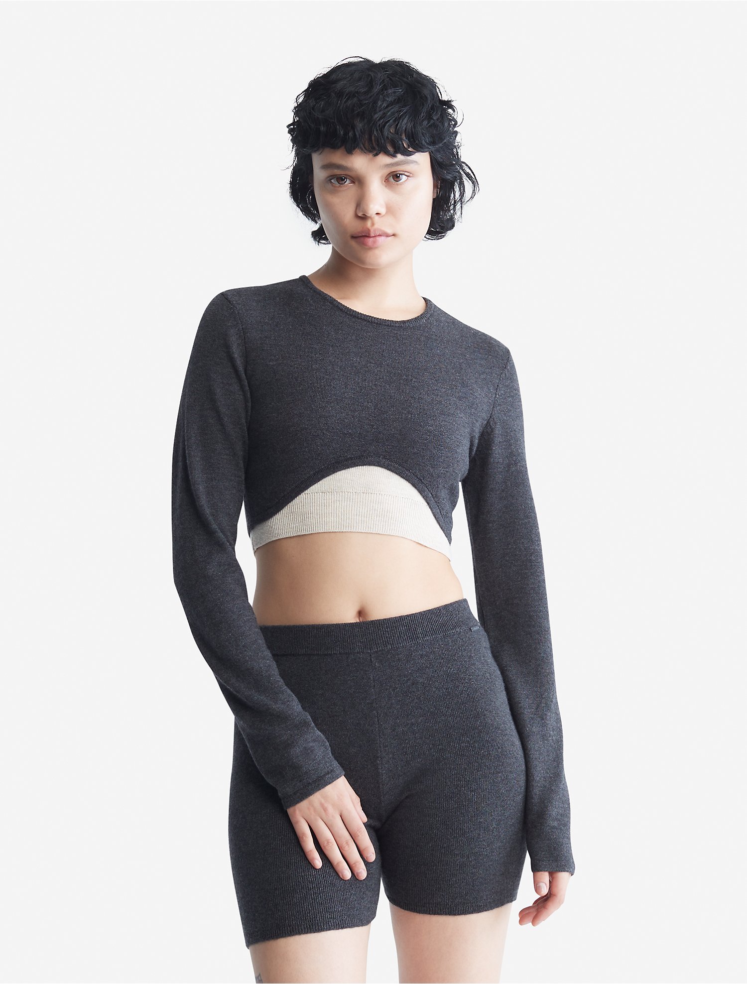 Ecologie Kwaadaardig Instrument Sweater Lounge Crewneck Long Sleeve Top | Calvin Klein