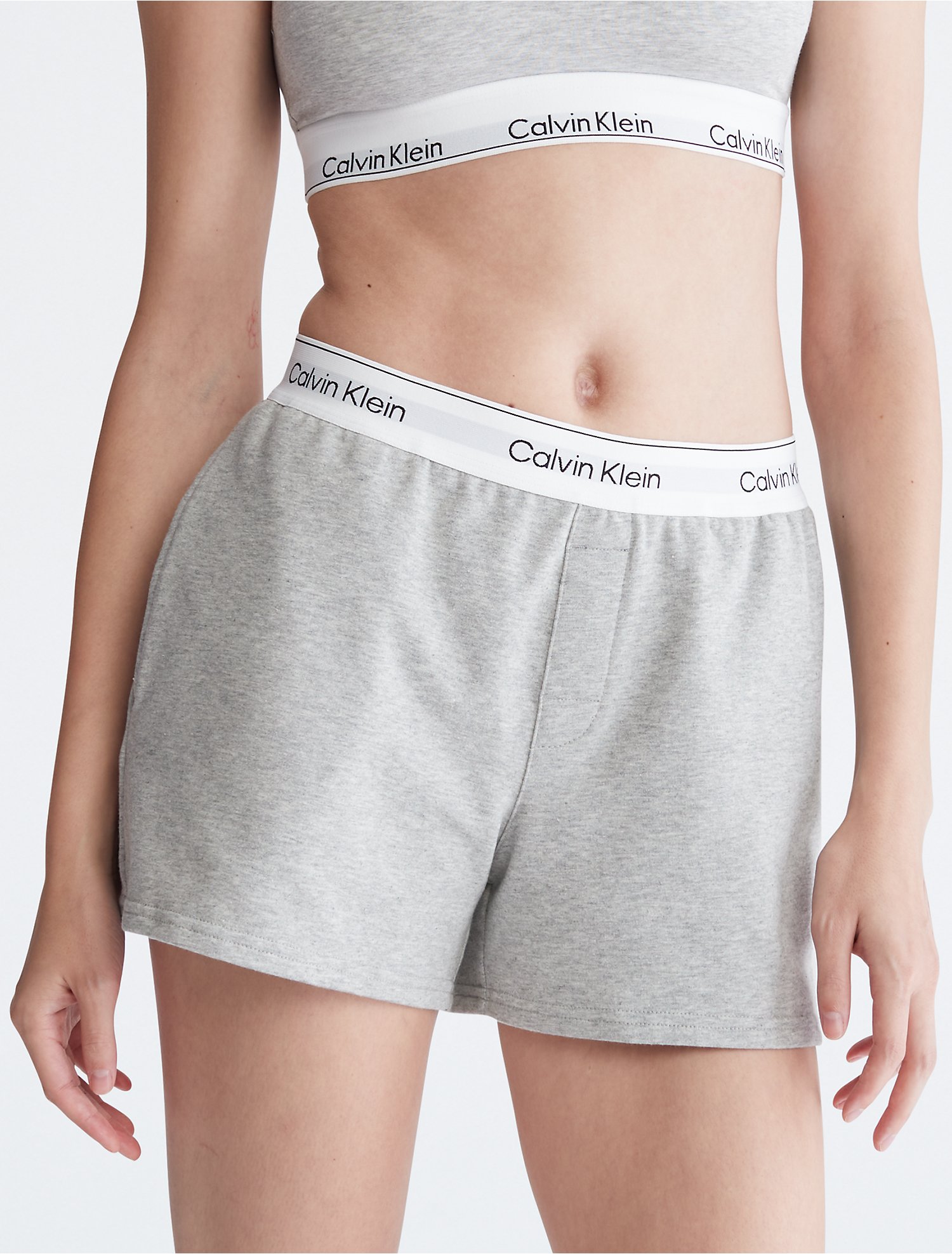 Introducir 52+ imagen calvin klein grey sleep shorts
