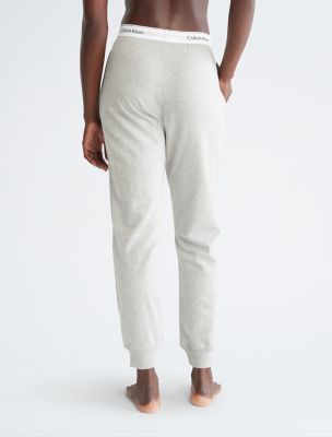Women's Calvin Klein Sleepwear Sweatpants Gray And Black Size