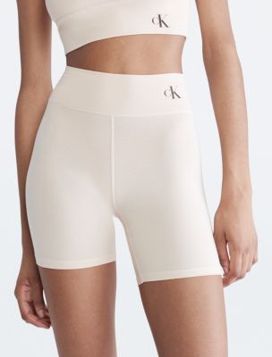 Alo Yoga Women's High Waist Bike Shorts, White, XS