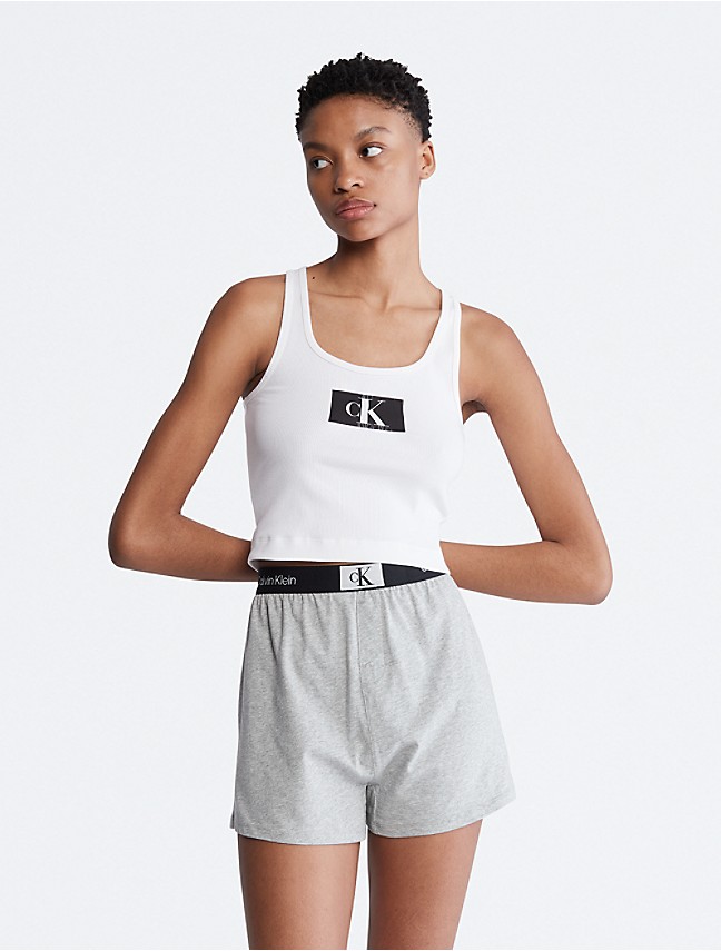 Logo Embroidery Cropped Tank Top
