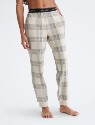 Calvin Klein Women's Lounge Holiday Plaid Joggers Pajama Pants