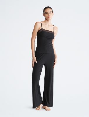 CALVIN KLEIN Women's Wide Leg Satin Flowy Pant, Luggage, X-Small at   Women's Clothing store