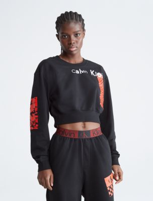 Cropped calvin klein cheap sweatshirt