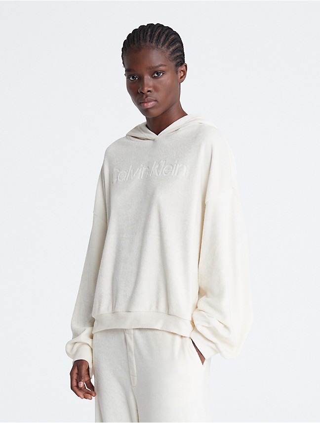 Calvin Klein Women's Modern Cotton Full Zip Hoodie Top
