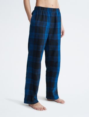 Lands' End Women's Print Flannel Pajama Pants - Small - Evening Blue Starry  Night Cow