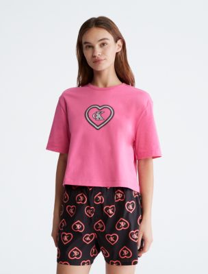 Calvin Klein Women's 1996 Cotton Unlined Triangle Bralette, Neon Heart  Carmine Rose at  Women's Clothing store