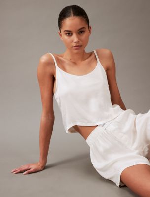 Pure Sheen Sleep Camisole, White Onyx