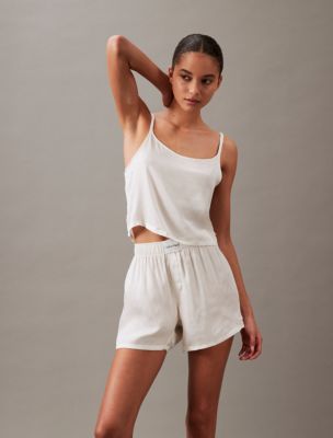 Calvin Klein Lounge-Top PURE RIBBED in hellrosa/ creme