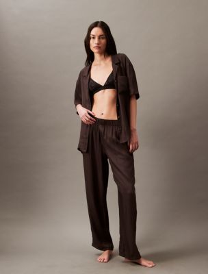 Pure Sheen Sleep Pants, Espresso