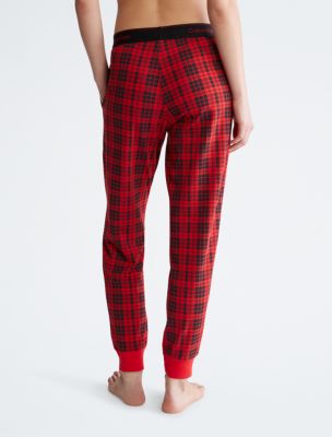 Calvin Klein Red Heart Polkadot Logo Lounge Holiday Sleep Pants