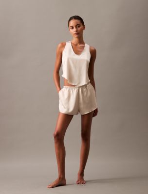Satin sleeping shorts hotsell