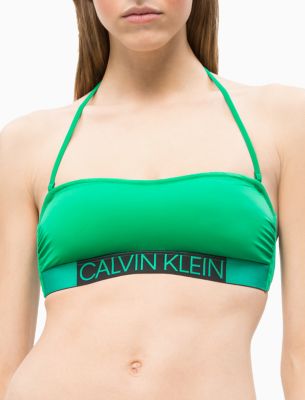 ck logo bandeau bikini top