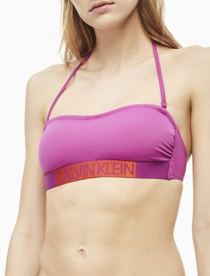 ck logo bandeau bikini top