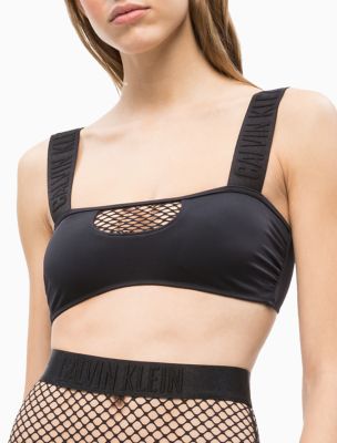 ck logo bandeau bikini top